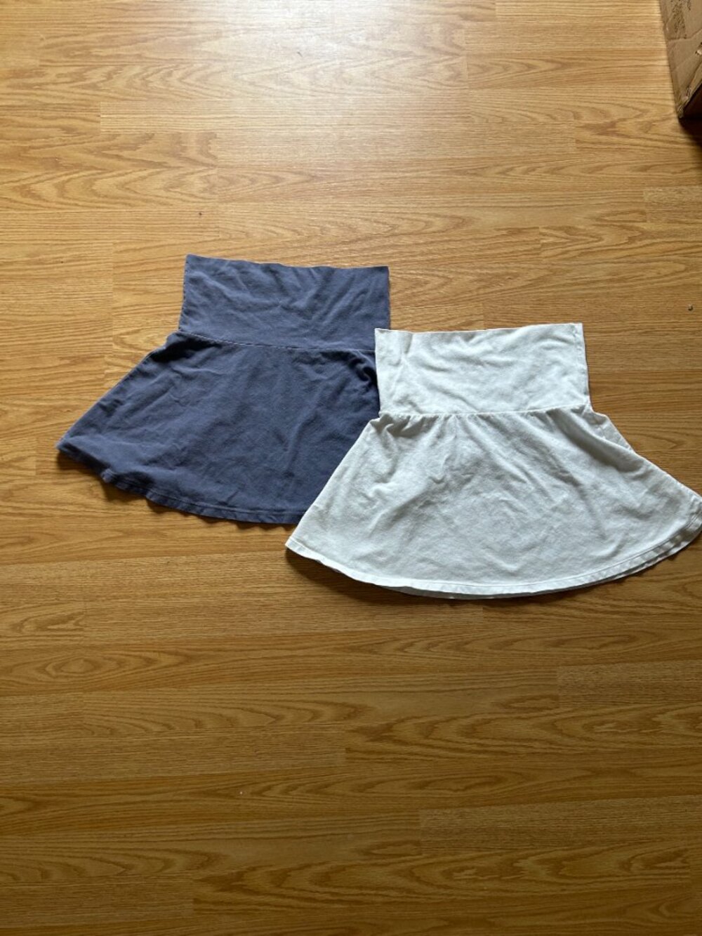 Brandy Melville Starla Mini Skirt Bundle White & Muted Blue One Size Fits S